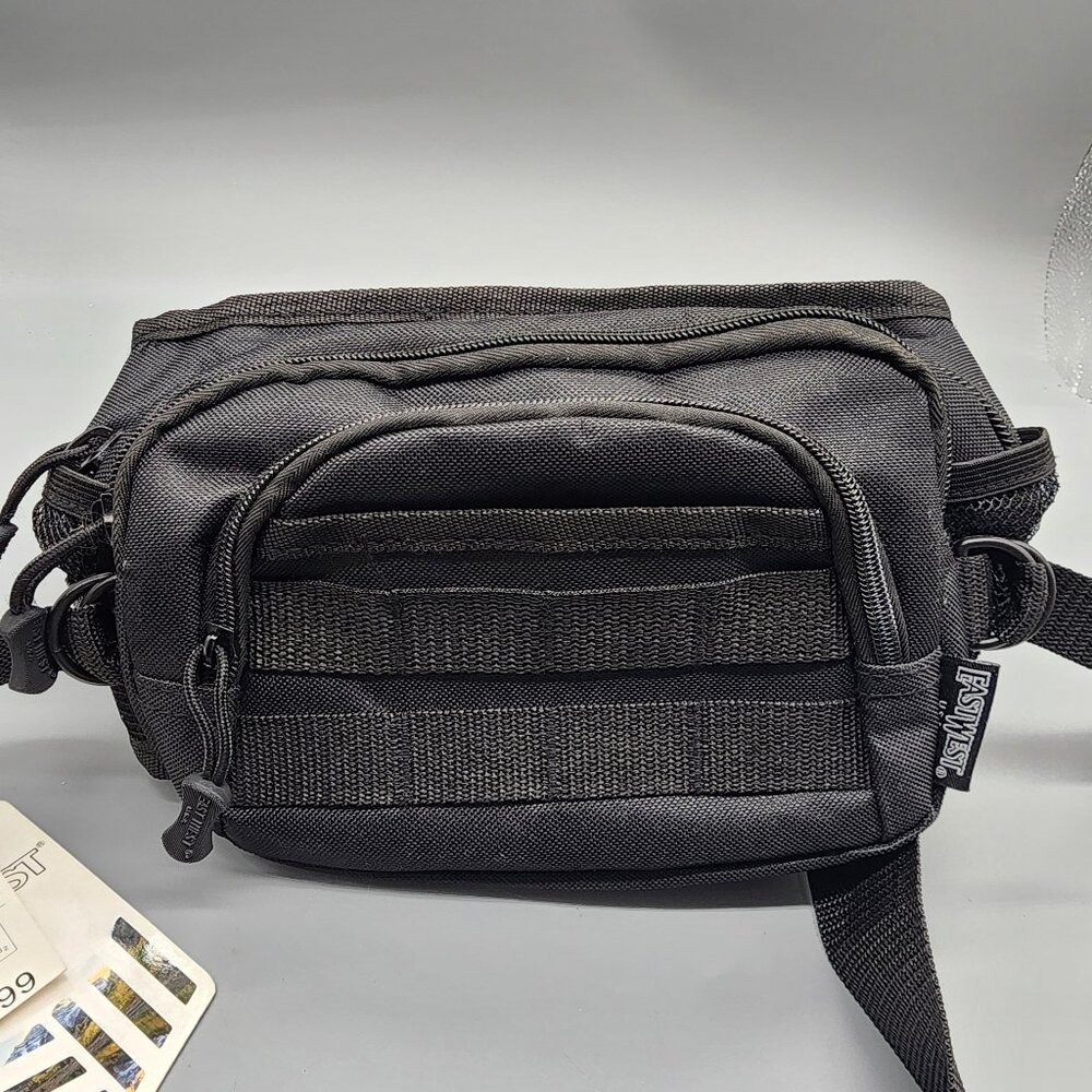 East West USA Tactical Black Waist Bag Fanny Pack Military Utility MOLLE New